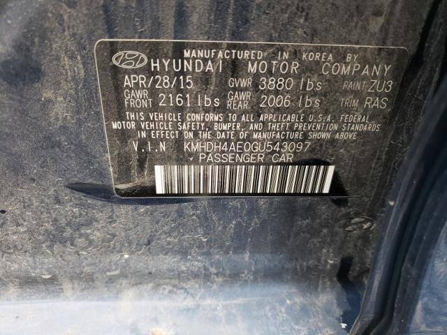 Photo 9 VIN: KMHDH4AE0GU543097 - HYUNDAI ELANTRA SE 