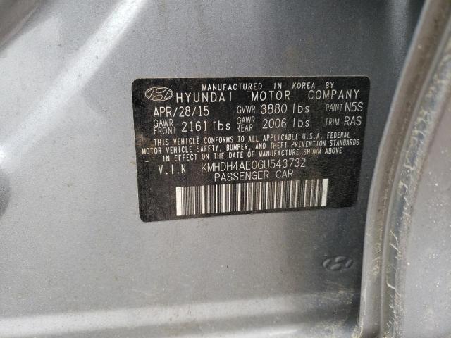 Photo 12 VIN: KMHDH4AE0GU543732 - HYUNDAI ELANTRA SE 