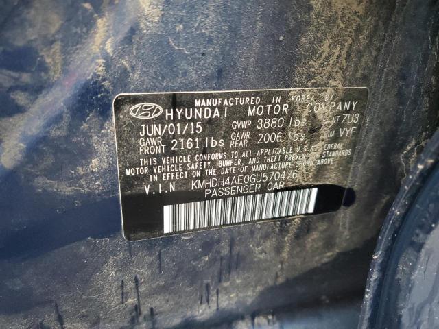 Photo 9 VIN: KMHDH4AE0GU570476 - HYUNDAI ELANTRA SE 