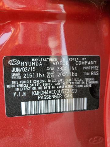 Photo 11 VIN: KMHDH4AE0GU572499 - HYUNDAI ELANTRA 