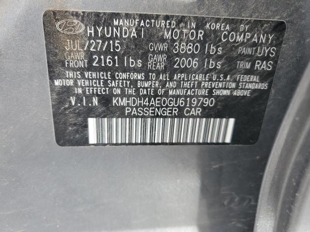 Photo 11 VIN: KMHDH4AE0GU619790 - HYUNDAI ELANTRA 