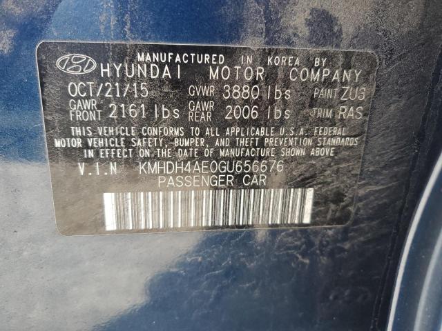 Photo 11 VIN: KMHDH4AE0GU656676 - HYUNDAI ELANTRA 