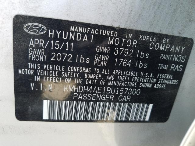 Photo 9 VIN: KMHDH4AE1BU157300 - HYUNDAI ELANTRA GL 