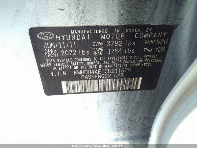 Photo 8 VIN: KMHDH4AE1CU211678 - HYUNDAI ELANTRA 