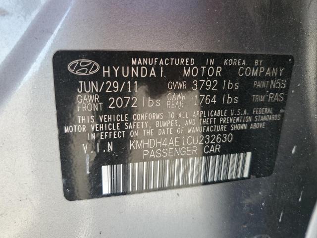 Photo 12 VIN: KMHDH4AE1CU232630 - HYUNDAI ELANTRA 