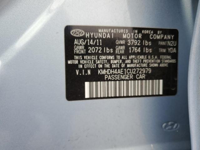 Photo 12 VIN: KMHDH4AE1CU272979 - HYUNDAI ELANTRA GL 