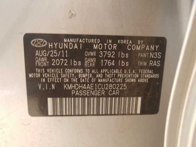 Photo 9 VIN: KMHDH4AE1CU280225 - HYUNDAI ELANTRA GL 