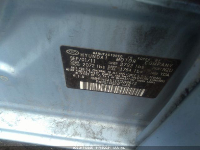 Photo 8 VIN: KMHDH4AE1CU289622 - HYUNDAI ELANTRA 