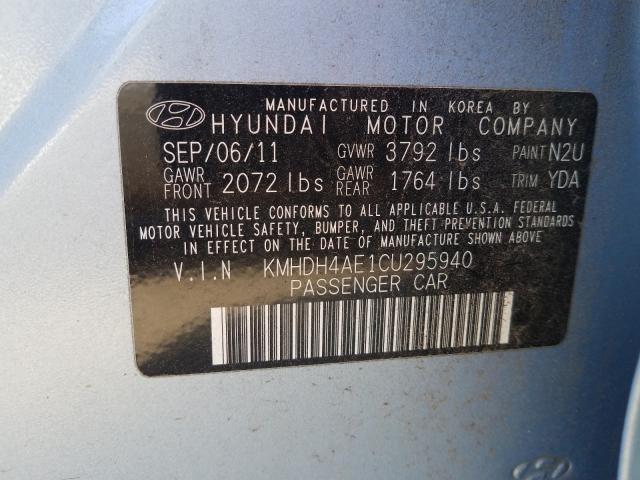 Photo 9 VIN: KMHDH4AE1CU295940 - HYUNDAI ELANTRA GL 