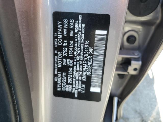 Photo 11 VIN: KMHDH4AE1CU341816 - HYUNDAI ELANTRA GL 