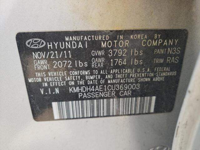 Photo 11 VIN: KMHDH4AE1CU369003 - HYUNDAI ELANTRA GL 