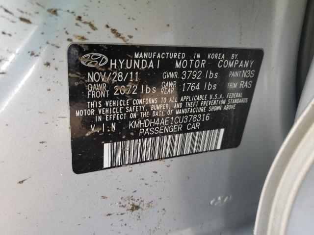 Photo 9 VIN: KMHDH4AE1CU378316 - HYUNDAI ELANTRA GL 