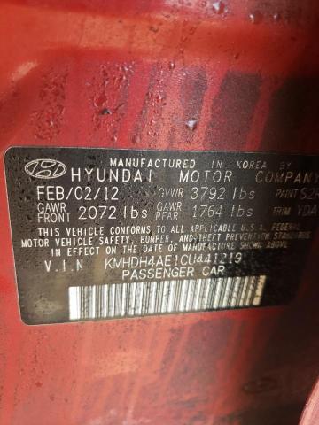 Photo 11 VIN: KMHDH4AE1CU441219 - HYUNDAI ELANTRA GL 