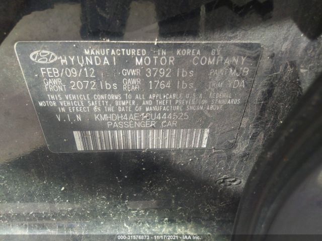 Photo 8 VIN: KMHDH4AE1CU444525 - HYUNDAI ELANTRA 