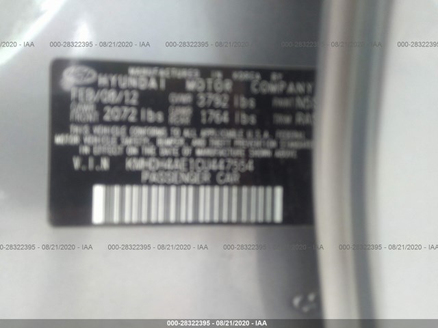 Photo 8 VIN: KMHDH4AE1CU447554 - HYUNDAI ELANTRA 