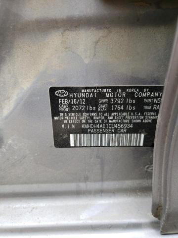 Photo 11 VIN: KMHDH4AE1CU456934 - HYUNDAI ELANTRA GL 