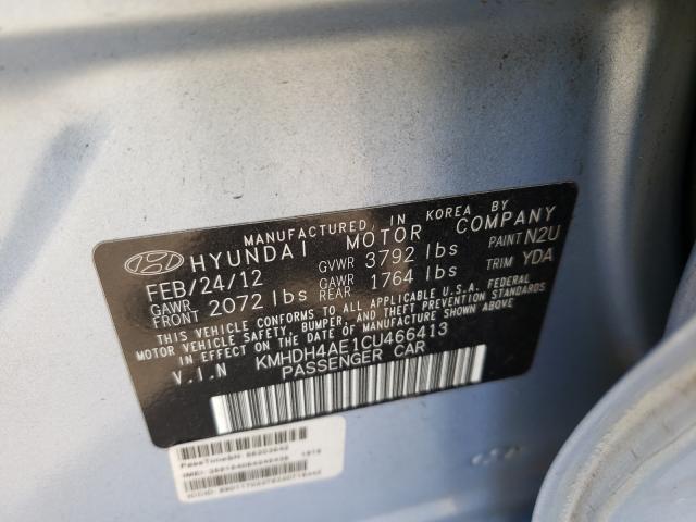 Photo 9 VIN: KMHDH4AE1CU466413 - HYUNDAI ELANTRA GL 