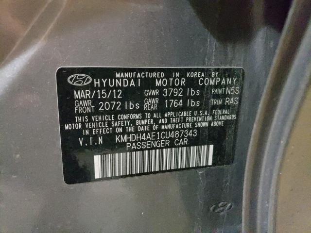 Photo 9 VIN: KMHDH4AE1CU487343 - HYUNDAI ELANTRA GL 