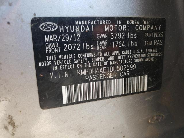 Photo 9 VIN: KMHDH4AE1DU502599 - HYUNDAI ELANTRA GL 