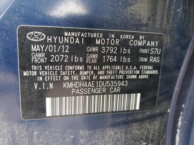 Photo 11 VIN: KMHDH4AE1DU535943 - HYUNDAI ELANTRA 