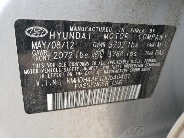 Photo 11 VIN: KMHDH4AE1DU540401 - HYUNDAI ELANTRA GL 