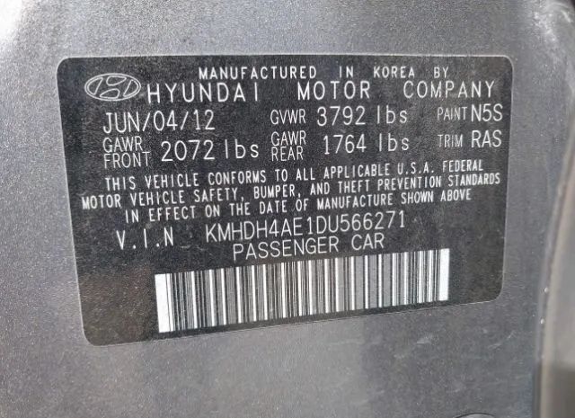 Photo 8 VIN: KMHDH4AE1DU566271 - HYUNDAI ELANTRA 