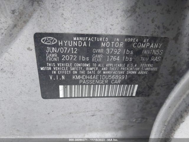 Photo 8 VIN: KMHDH4AE1DU568991 - HYUNDAI ELANTRA 