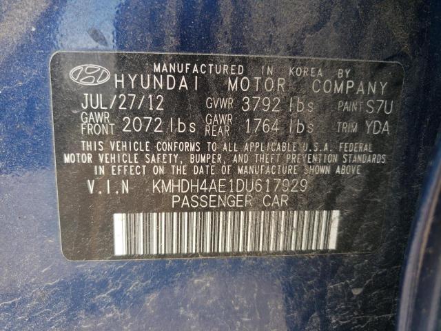 Photo 11 VIN: KMHDH4AE1DU617929 - HYUNDAI ELANTRA 