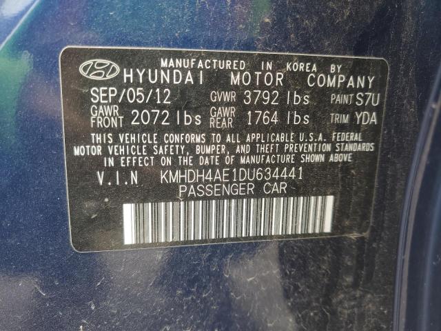 Photo 11 VIN: KMHDH4AE1DU634441 - HYUNDAI ELANTRA GL 