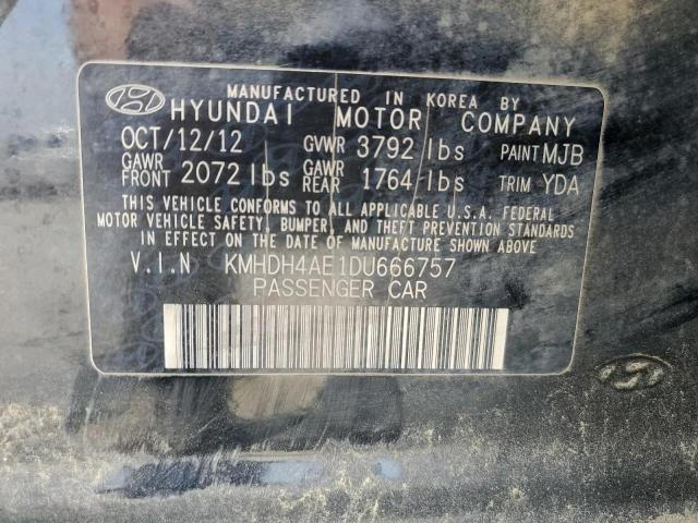 Photo 11 VIN: KMHDH4AE1DU666757 - HYUNDAI ELANTRA GL 