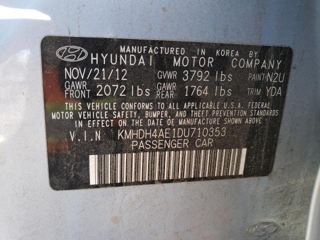 Photo 11 VIN: KMHDH4AE1DU710353 - HYUNDAI ELANTRA GL 