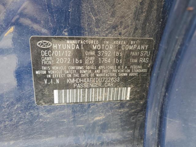 Photo 11 VIN: KMHDH4AE1DU722633 - HYUNDAI ELANTRA GL 