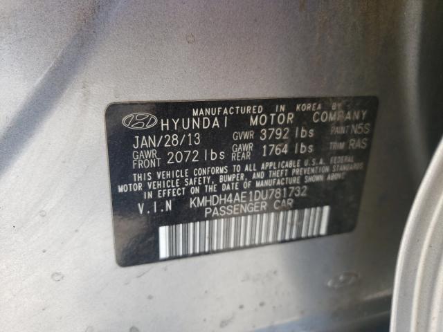 Photo 9 VIN: KMHDH4AE1DU781732 - HYUNDAI ELANTRA GL 