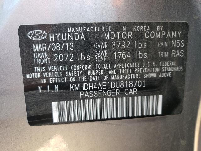 Photo 9 VIN: KMHDH4AE1DU818701 - HYUNDAI ELANTRA GL 