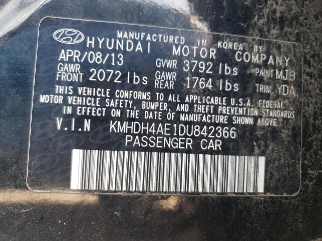 Photo 11 VIN: KMHDH4AE1DU842366 - HYUNDAI ELANTRA GL 