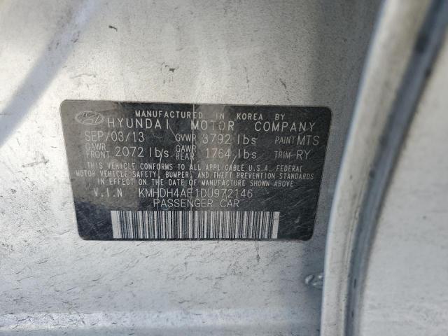 Photo 11 VIN: KMHDH4AE1DU972146 - HYUNDAI ELANTRA 