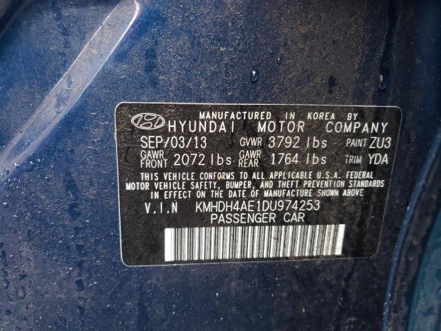 Photo 11 VIN: KMHDH4AE1DU974253 - HYUNDAI ELANTRA GL 