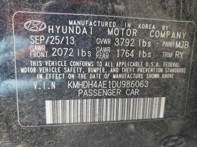 Photo 11 VIN: KMHDH4AE1DU986063 - HYUNDAI ELANTRA GL 