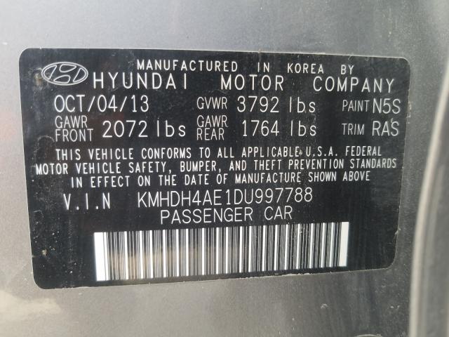 Photo 9 VIN: KMHDH4AE1DU997788 - HYUNDAI ELANTRA GL 