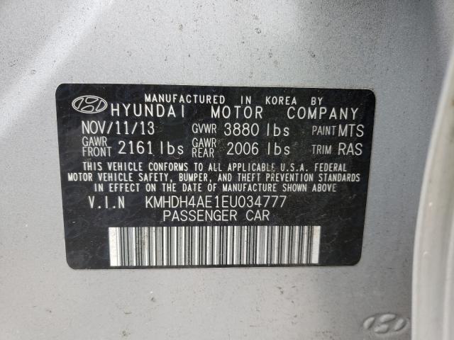 Photo 9 VIN: KMHDH4AE1EU034777 - HYUNDAI ELANTRA SE 