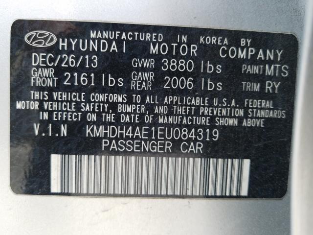 Photo 9 VIN: KMHDH4AE1EU084319 - HYUNDAI ELANTRA SE 