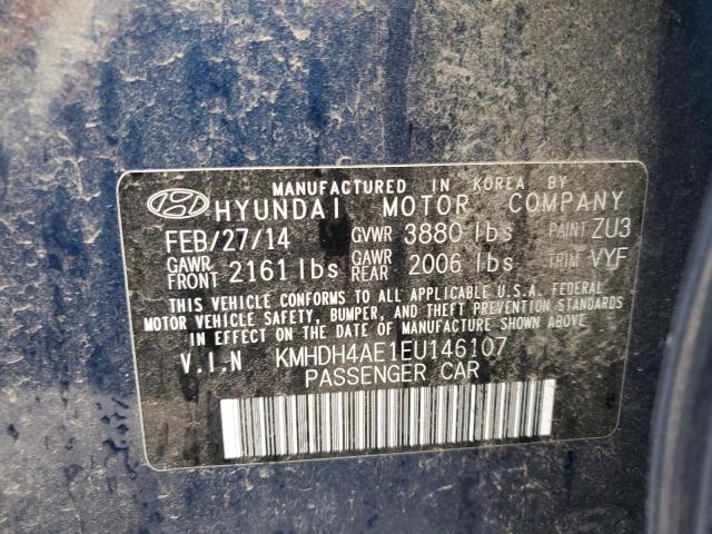 Photo 11 VIN: KMHDH4AE1EU146107 - HYUNDAI ELANTRA SE 