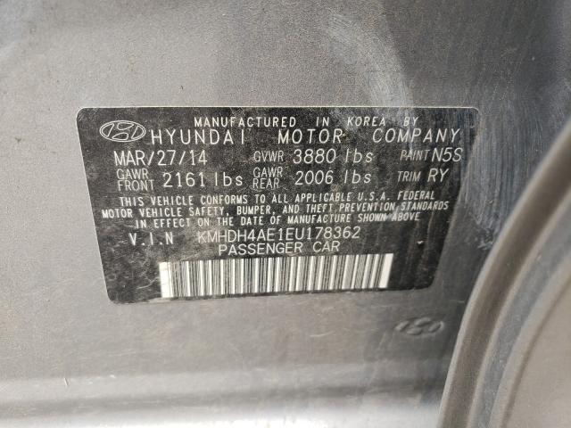 Photo 9 VIN: KMHDH4AE1EU178362 - HYUNDAI ELANTRA SE 