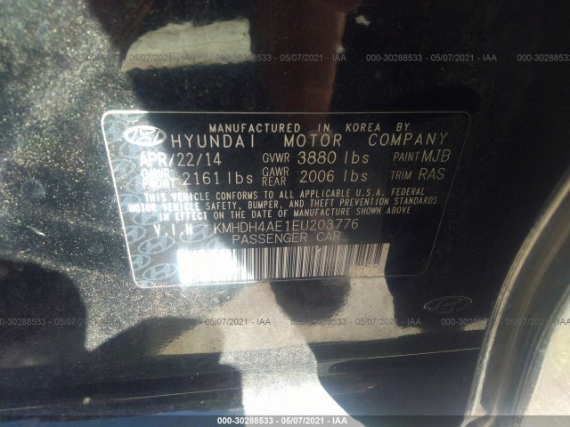 Photo 8 VIN: KMHDH4AE1EU203776 - HYUNDAI ELANTRA 