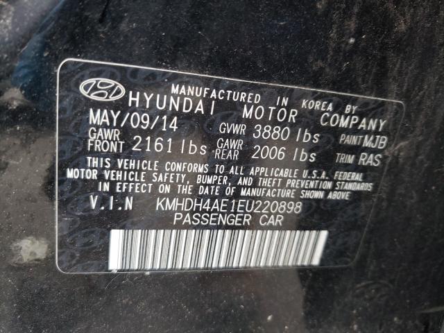 Photo 9 VIN: KMHDH4AE1EU220898 - HYUNDAI ELANTRA SE 