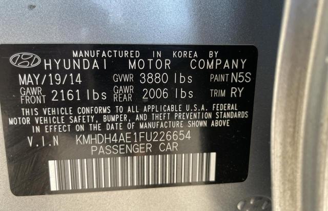 Photo 9 VIN: KMHDH4AE1FU226654 - HYUNDAI ELANTRA SE 