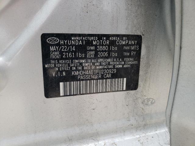 Photo 11 VIN: KMHDH4AE1FU230929 - HYUNDAI ELANTRA SE 