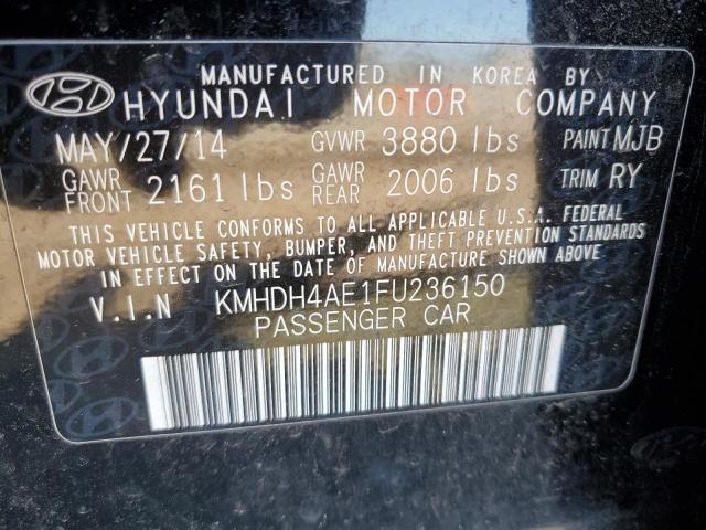 Photo 11 VIN: KMHDH4AE1FU236150 - HYUNDAI ELANTRA 