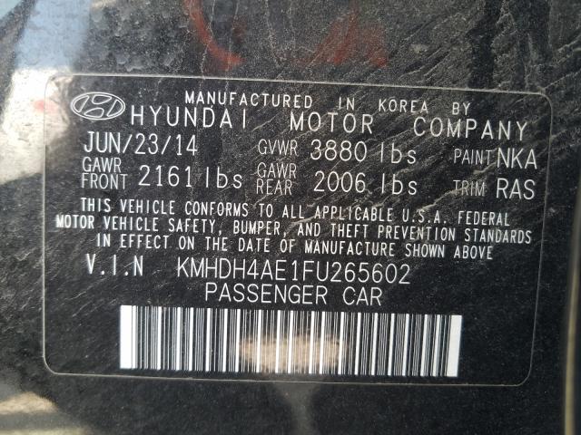 Photo 9 VIN: KMHDH4AE1FU265602 - HYUNDAI ELANTRA SE 