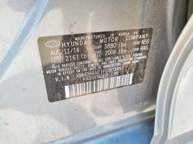 Photo 9 VIN: KMHDH4AE1FU303491 - HYUNDAI ELANTRA SE 